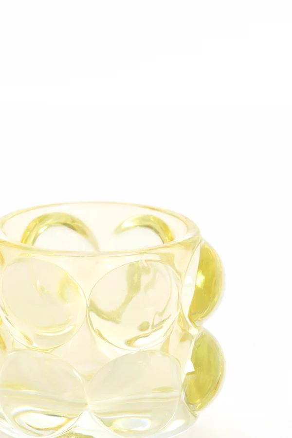 Tealight 8,5x6,5 cm ZADAR glass yellow