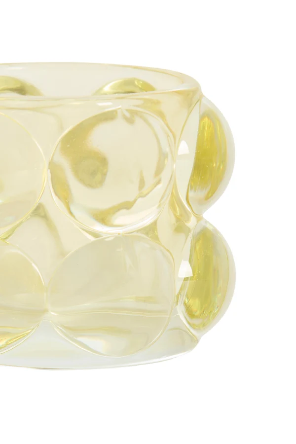 Tealight 8,5x6,5 cm ZADAR glass yellow