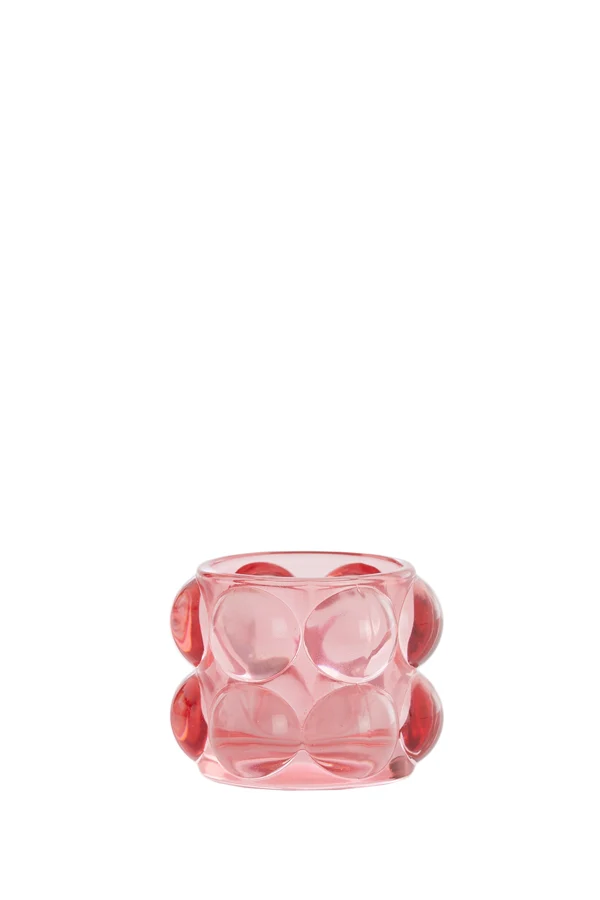Tealight 8,5x6,5 cm ZADAR glass pink