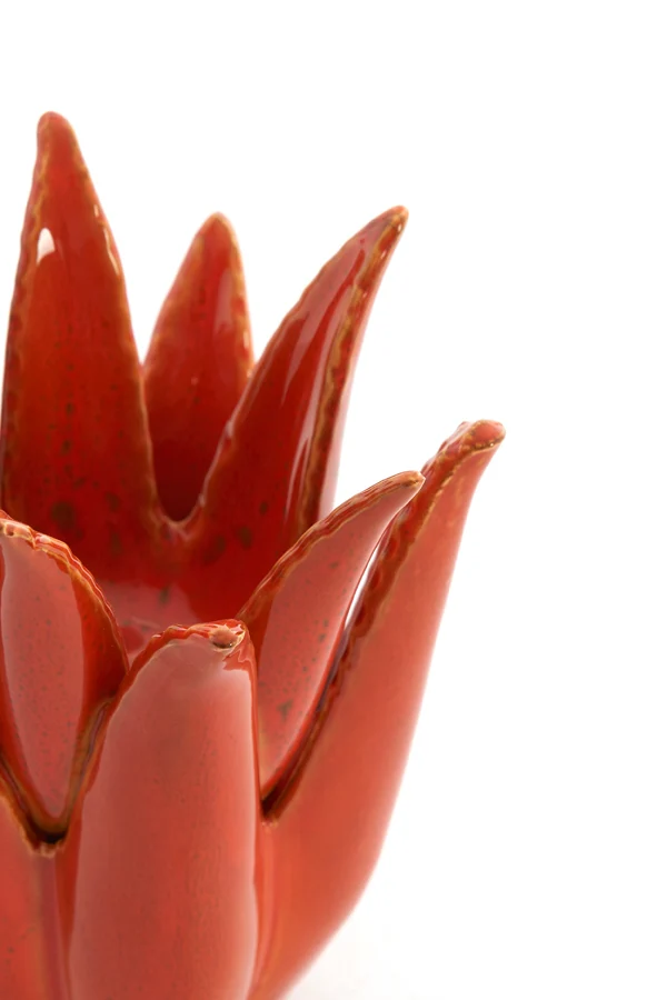 Tealight 13x15 cm CACTUS ceramics orange