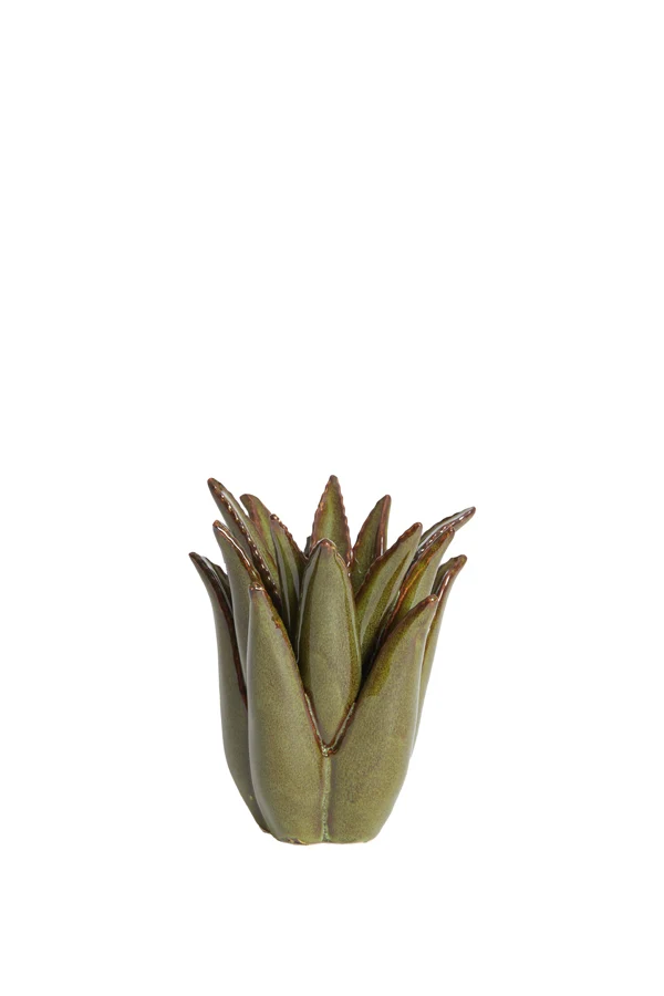 Tealight 13x15 cm CACTUS ceramics dark green