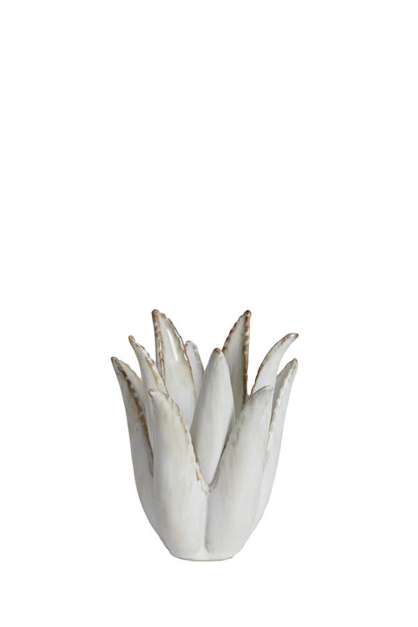 Tealight 13x15 cm CACTUS ceramics cream