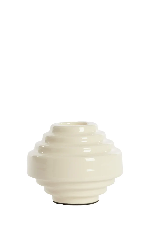 Tealight 13x10,5 cm WANHATI shiny cream