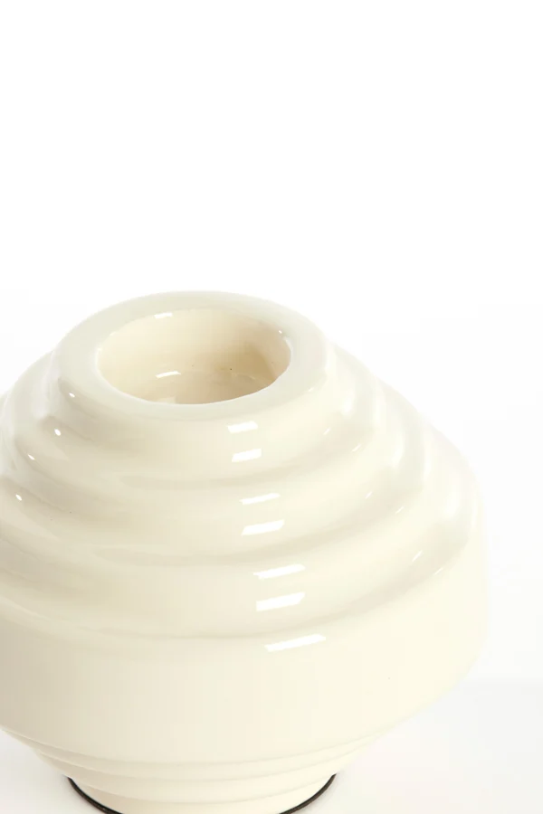 Tealight 13x10,5 cm WANHATI shiny cream