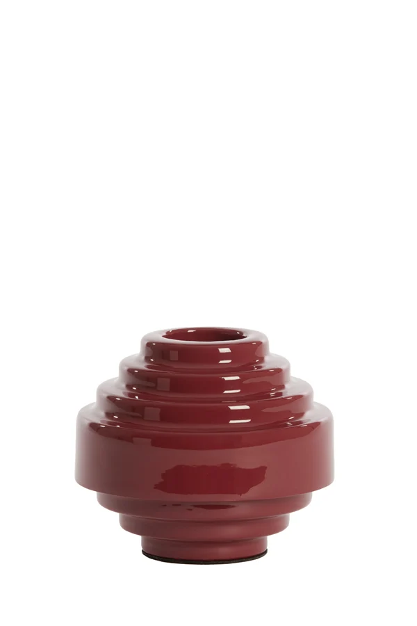 Tealight 13x10,5 cm WANHATI shiny burgundy