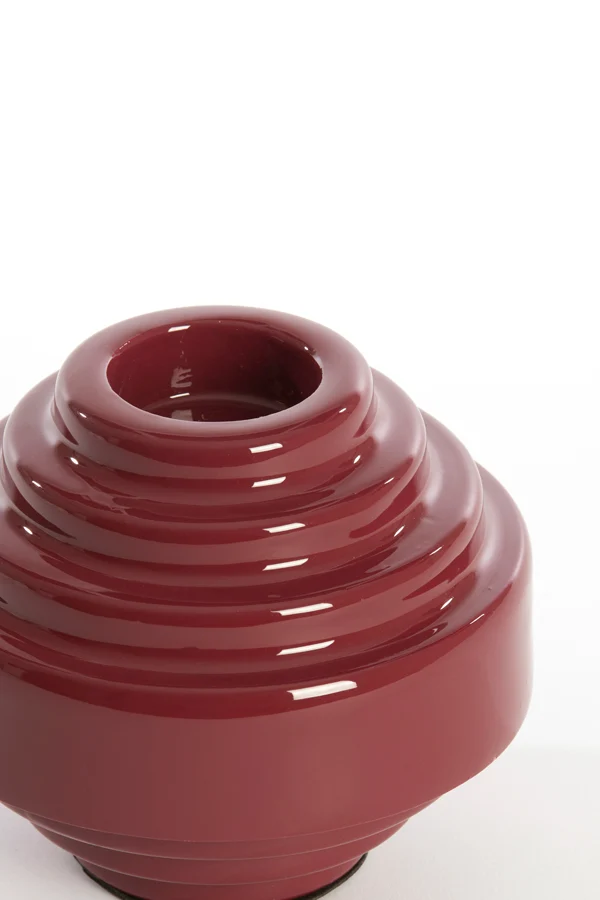 Tealight 13x10,5 cm WANHATI shiny burgundy