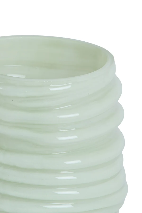 Tealight 11,5x10,5 cm MILYAN glass milky mint