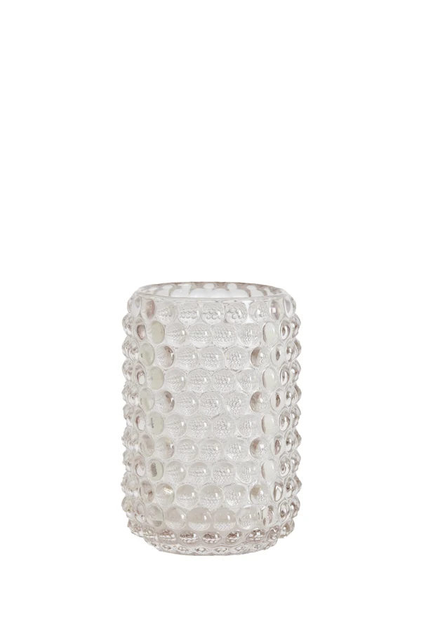 Tealight 8,5x12,5 cm PEVA glass light grey