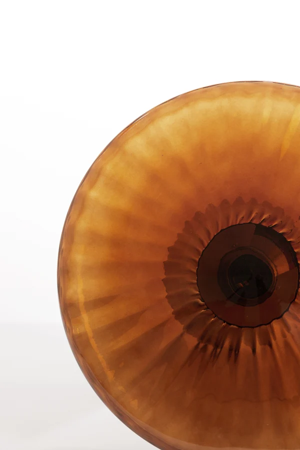 Table lamp 30x45 cm PLEAT glass brown+gold