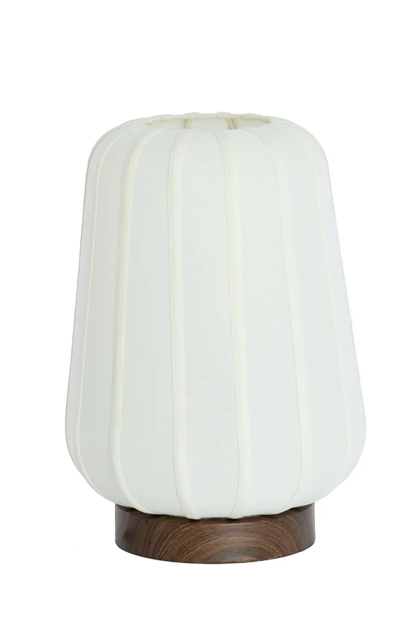 Table lamp 30x41,5 cm BIBIA wood print dark brown+white