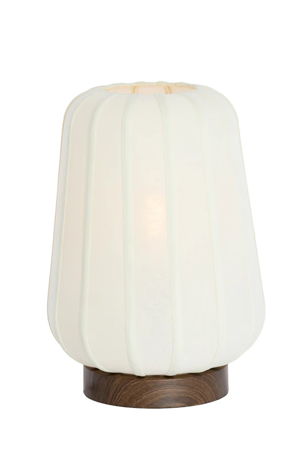 Table lamp 30x41,5 cm BIBIA wood print dark brown+white