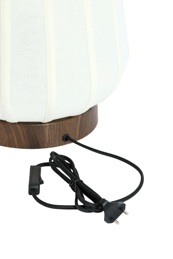 Table lamp 30x41,5 cm BIBIA wood print dark brown+white