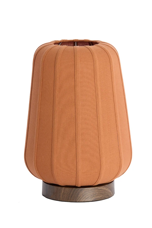 Table lamp 30x41,5 cm BIBIA wood print dark brown+terra