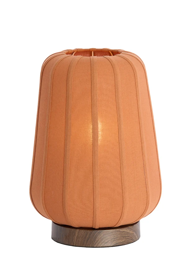Table lamp 30x41,5 cm BIBIA wood print dark brown+terra