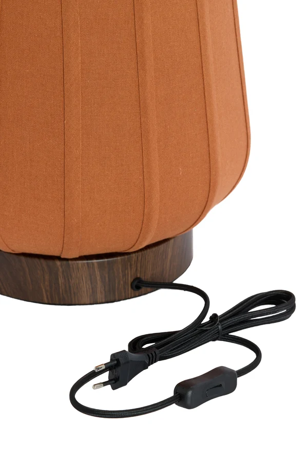 Table lamp 30x41,5 cm BIBIA wood print dark brown+terra