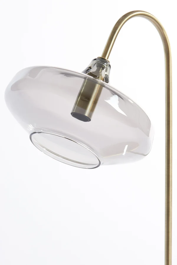 Table lamp E14 31x22x50 cm SOLNA antique bronze+smoked glass