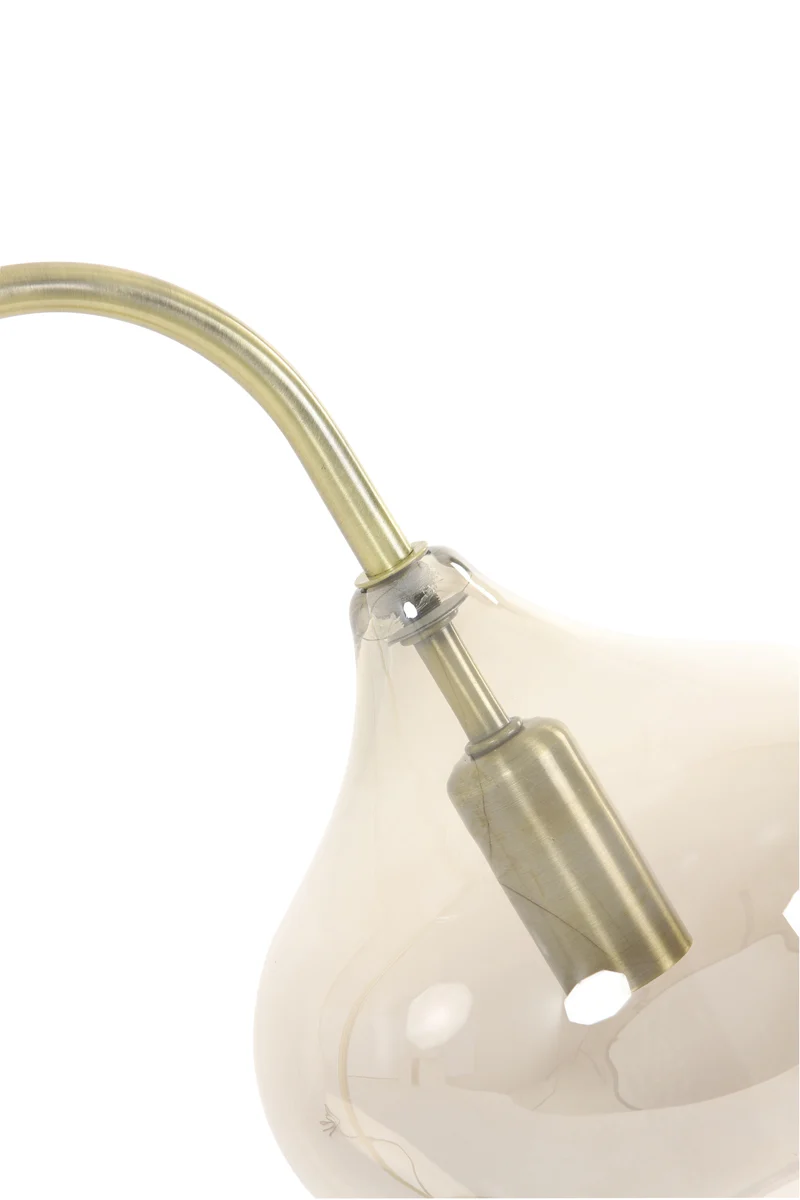 Table lamp E14 28x17x50,5 cm RAKEL antique bronze+smoked