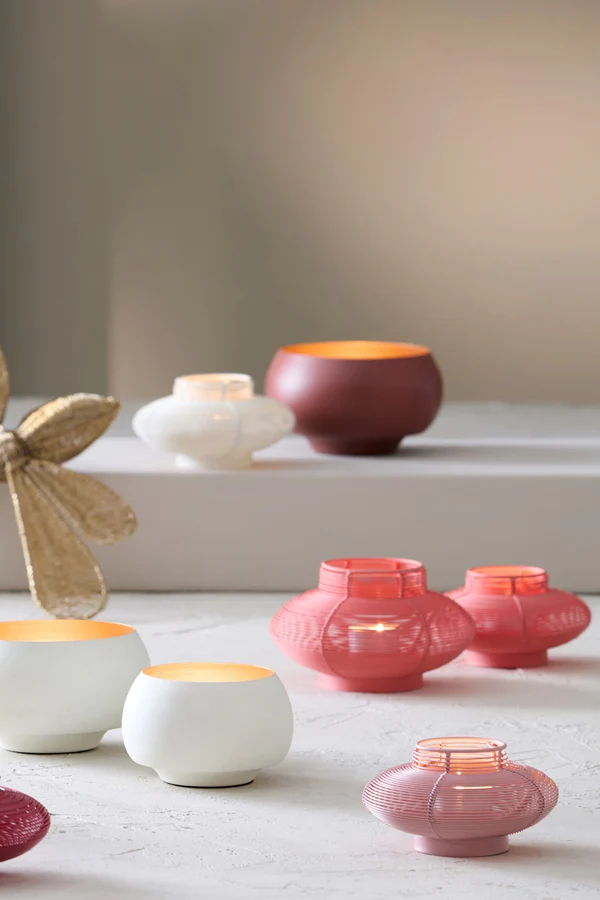 Tealight 12x7 cm SESTINO matt light pink