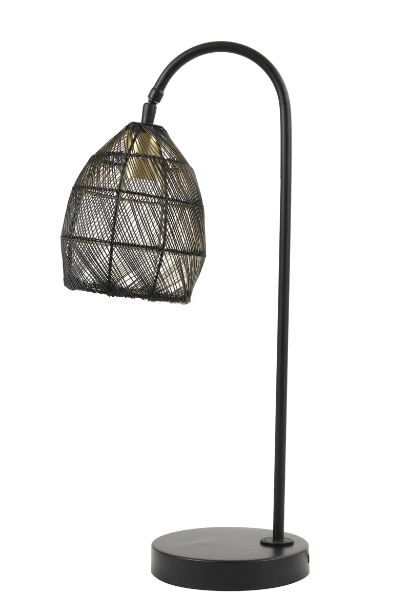Table lamp 23x18x60 cm MEYA matt black+gold