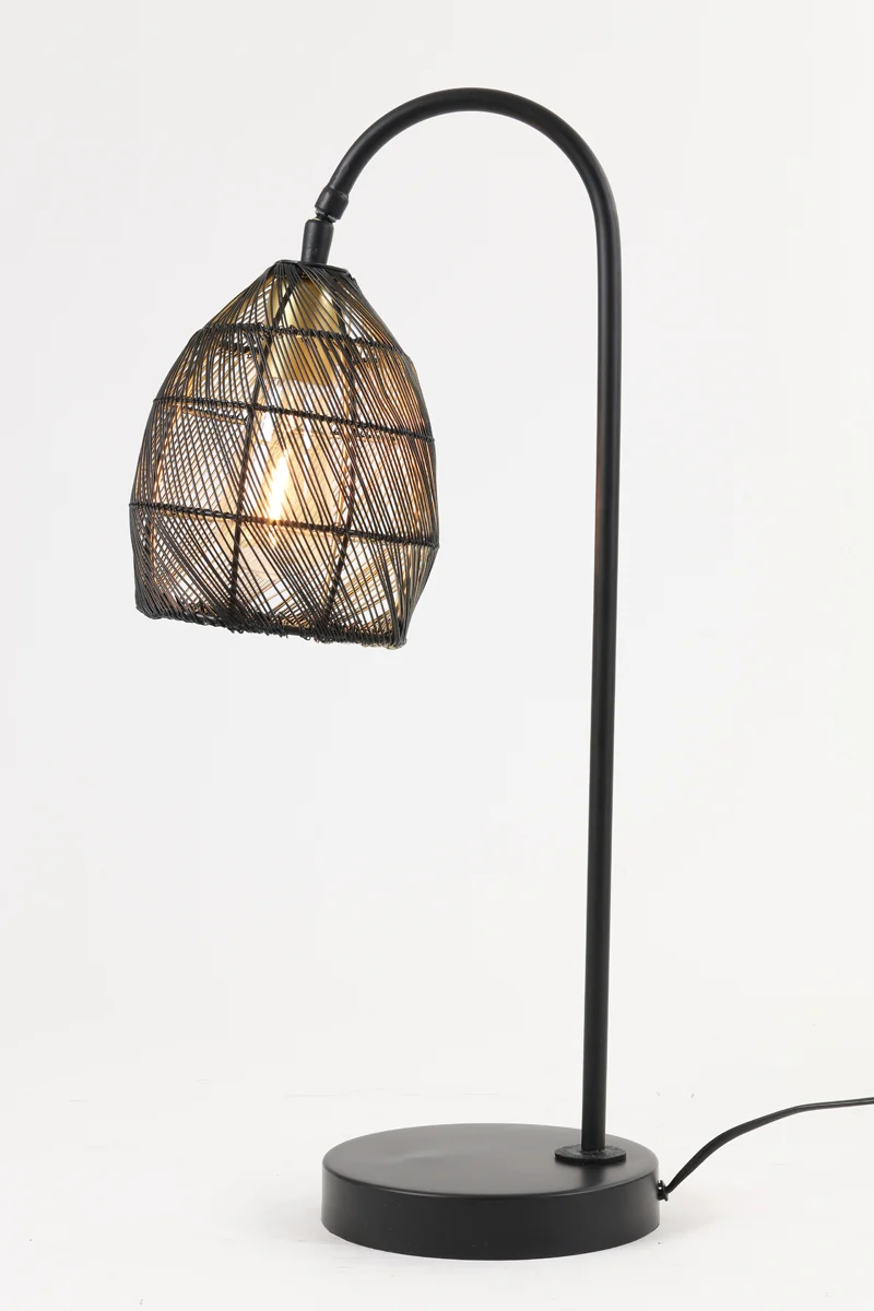 Table lamp 23x18x60 cm MEYA matt black+gold