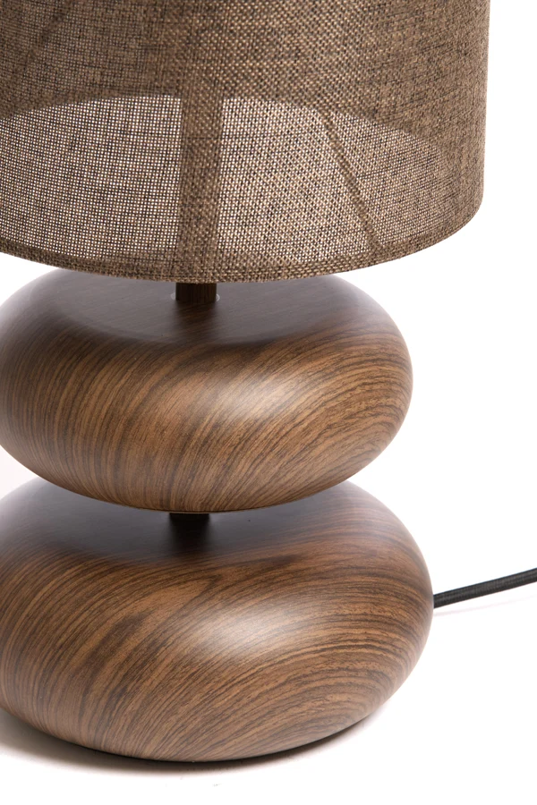 Table lamp 22x50,5 cm DANIALO wood print d brown+d brown
