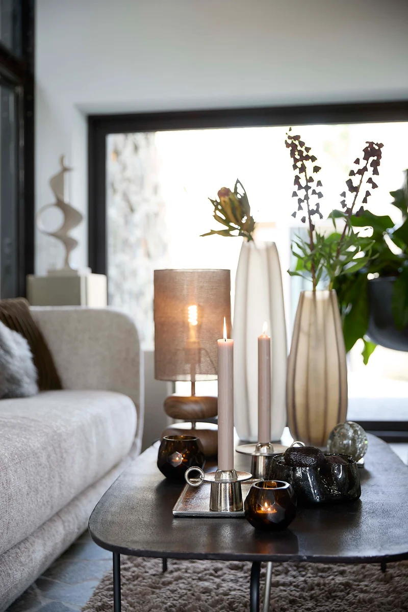 Table lamp 22x50,5 cm DANIALO wood print d brown+d brown