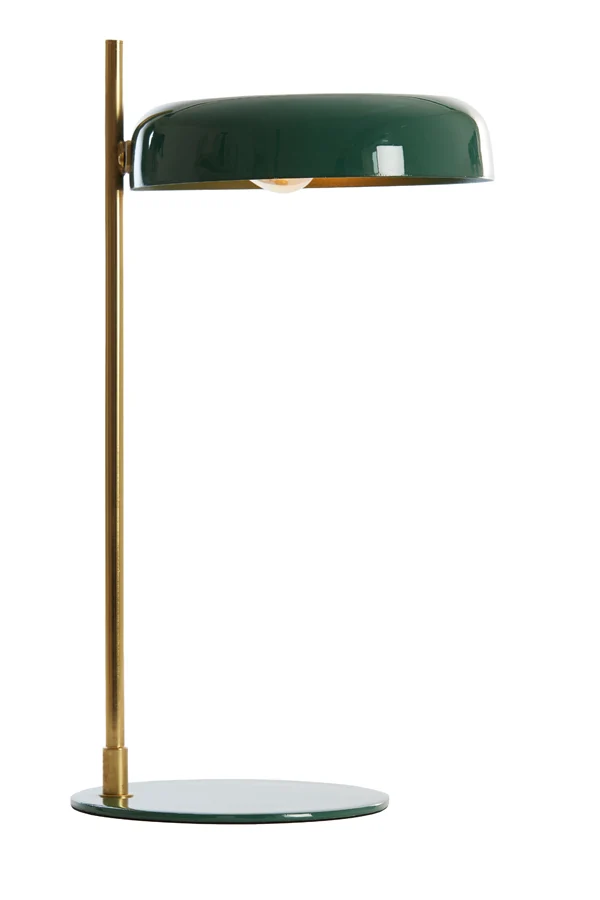 Table lamp 22x47 cm MALEKA shiny dark green+gold