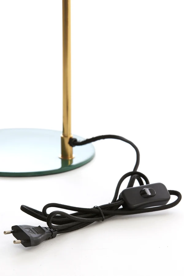 Table lamp 22x47 cm MALEKA shiny dark green+gold