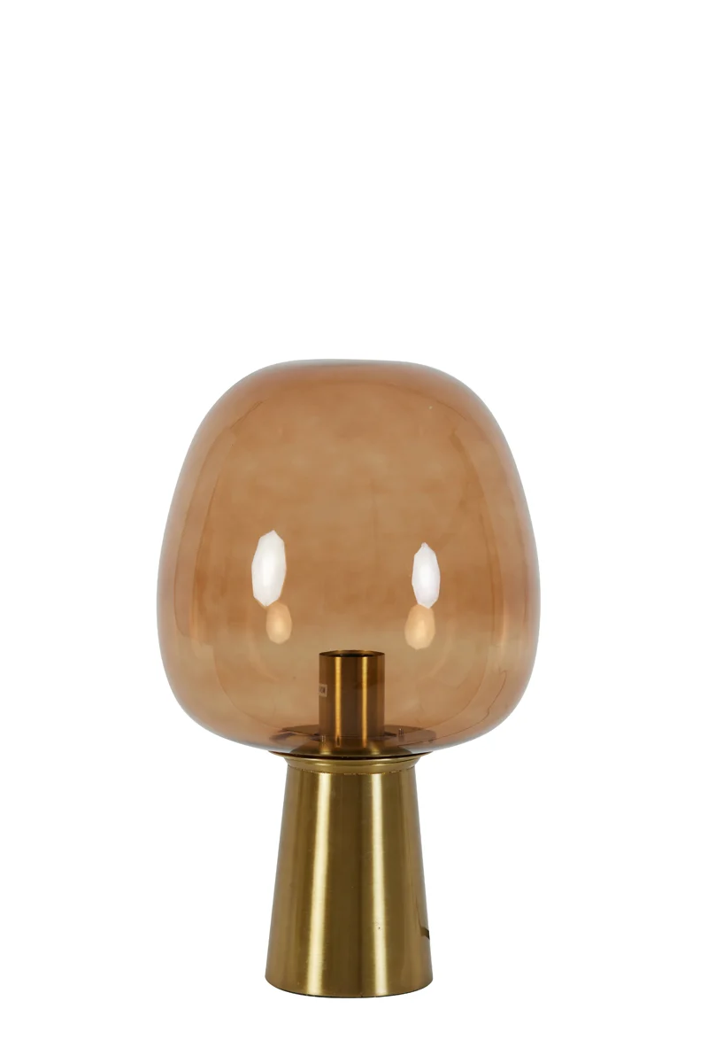 Table lamp 22x40 cm MAYSONY glass brown+bronze