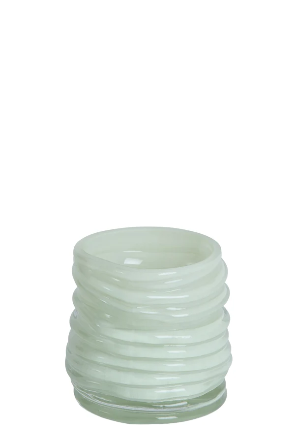 Tealight 10x9 cm MILYAN glass milky mint
