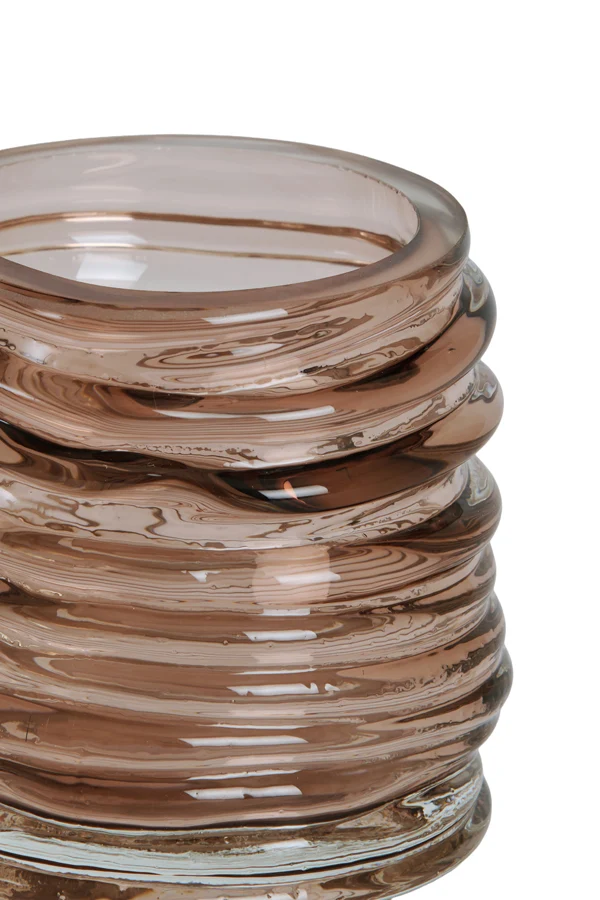 Tealight 10x9 cm MILYAN glass brown