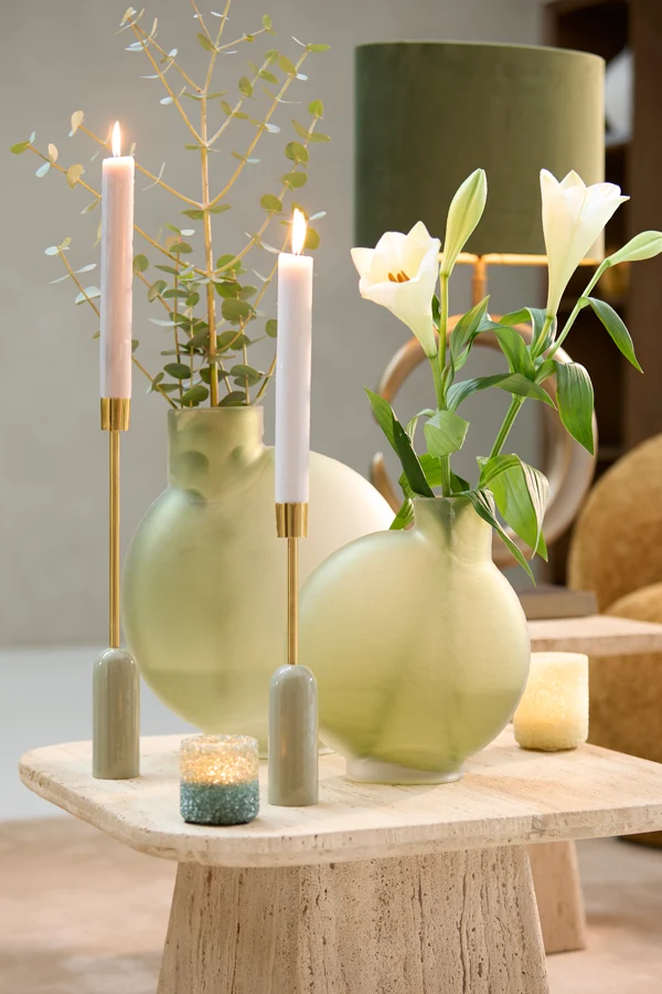 Tealight 7x7 cm MORITA glass green blue