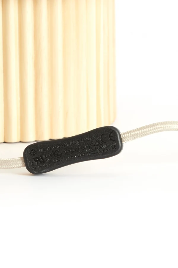 Table lamp 30x20x94 cm LASLO wood natural+linen natural