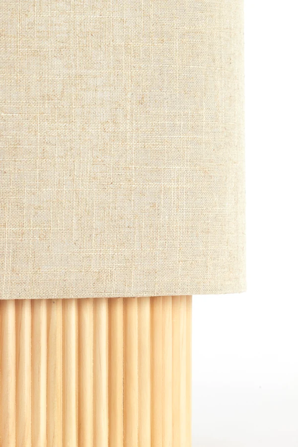 Table lamp 30x20x94 cm LASLO wood natural+linen natural