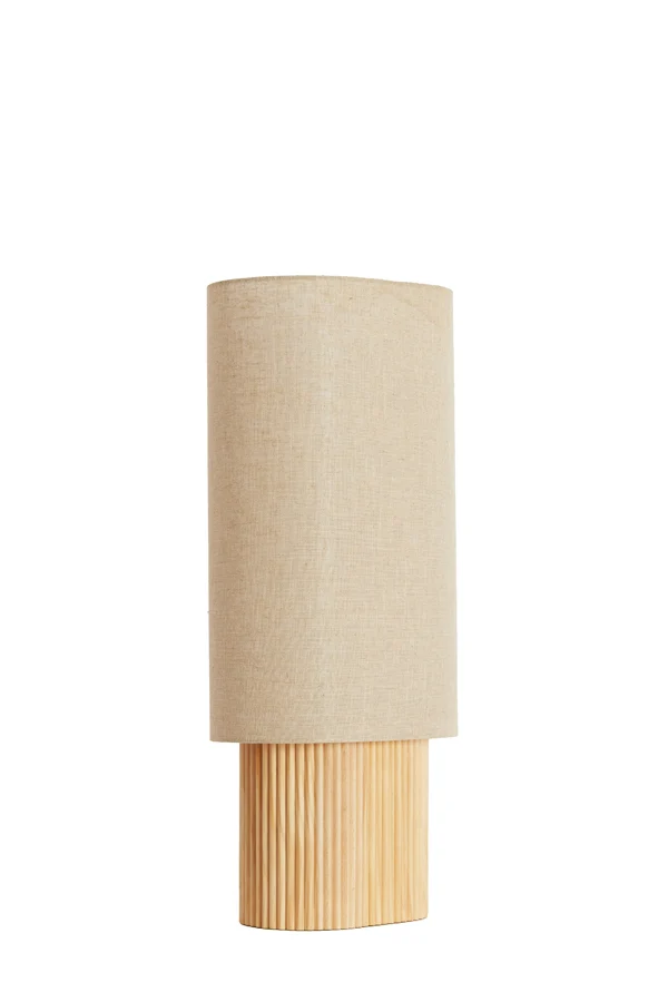 Table lamp 30x20x70 cm LASLO wood natural+linen natural