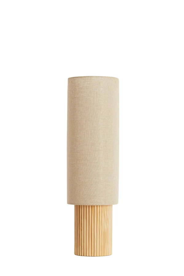 Table lamp 30x20x70 cm LASLO wood natural+linen natural