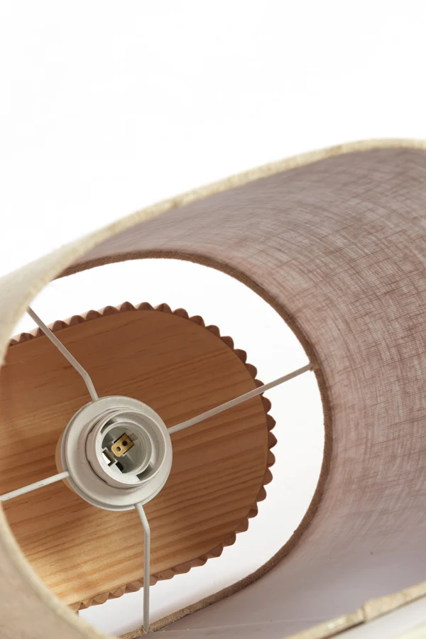 Table lamp 30x20x70 cm LASLO wood natural+linen natural
