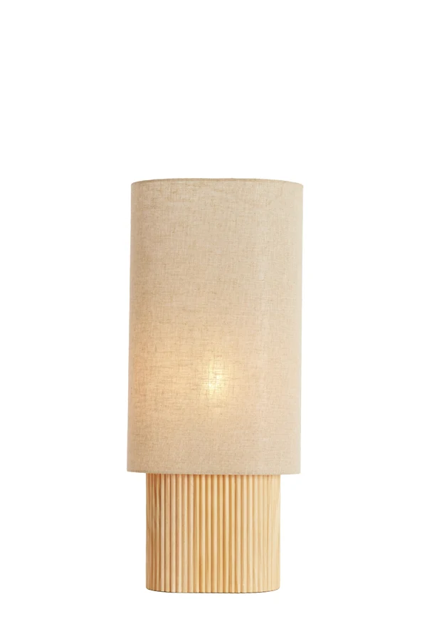 Table lamp 30x20x70 cm LASLO wood natural+linen natural