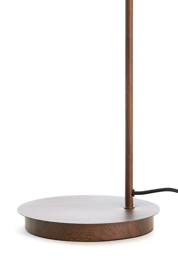 Table lamp 30x20x61 cm BAYLIE wood print d brown+brown glass