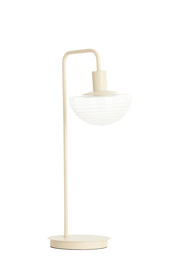 Table lamp 30x20x61 cm BAYLIE matt cream+clear glass