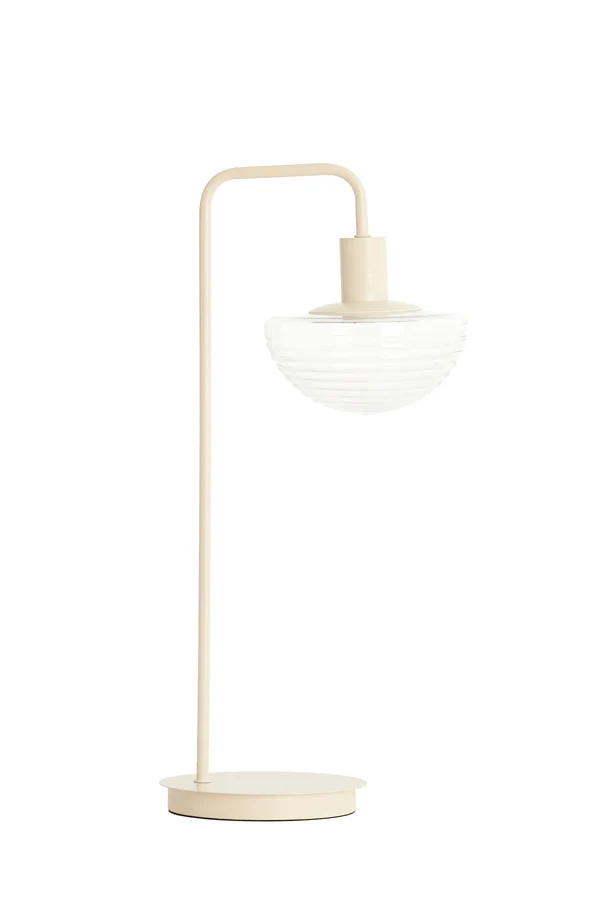 Table lamp 30x20x61 cm BAYLIE matt cream+clear glass