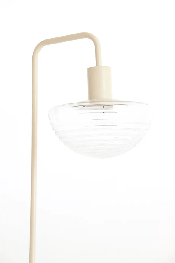 Table lamp 30x20x61 cm BAYLIE matt cream+clear glass