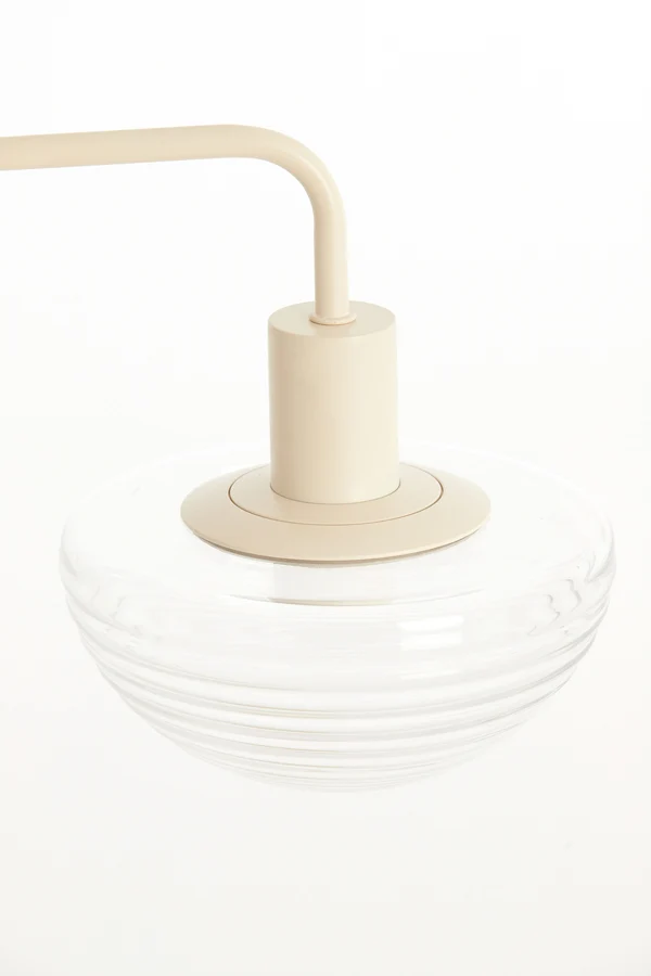 Table lamp 30x20x61 cm BAYLIE matt cream+clear glass