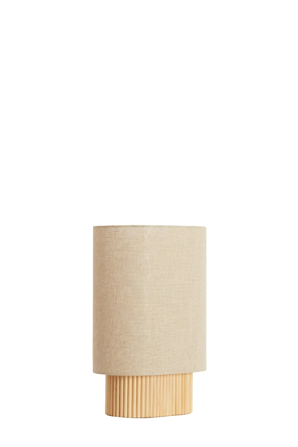 Table lamp 30x20x45 cm LASLO wood natural+linen natural