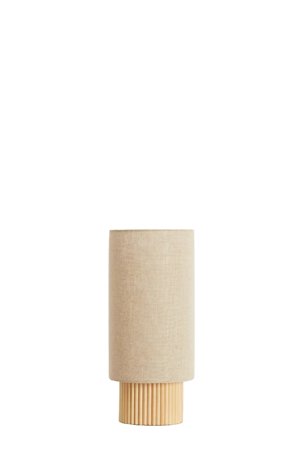 Table lamp 30x20x45 cm LASLO wood natural+linen natural