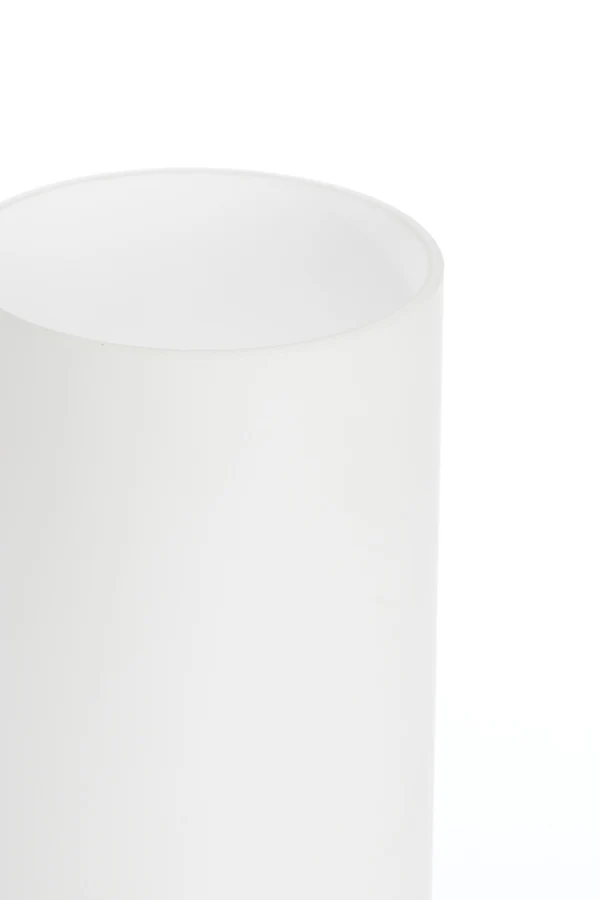 Table lamp 12x35 cm RYLANO glass milky+sand+antique bronze