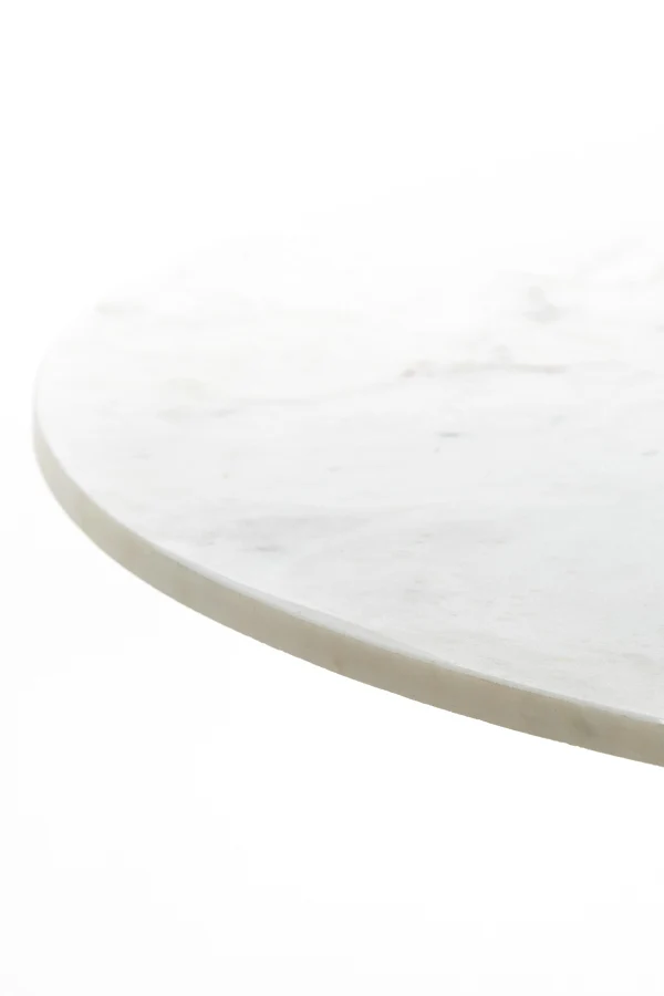 Table 100x78 cm LEYDA marble white-antique bronze