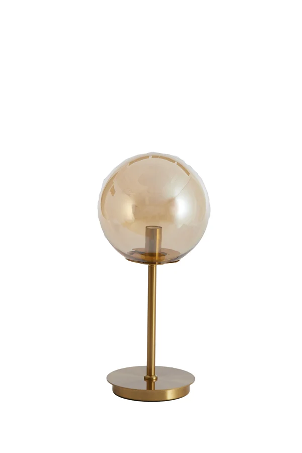 Table lamp E14 20x43 cm MEDINA glass amber+gold