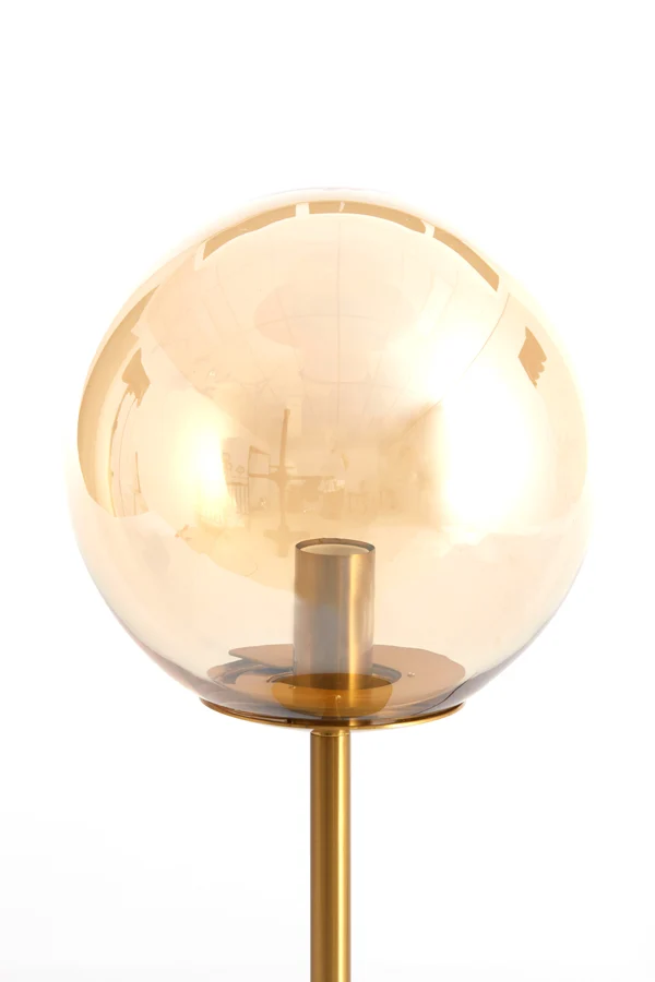 Table lamp E14 20x43 cm MEDINA glass amber+gold