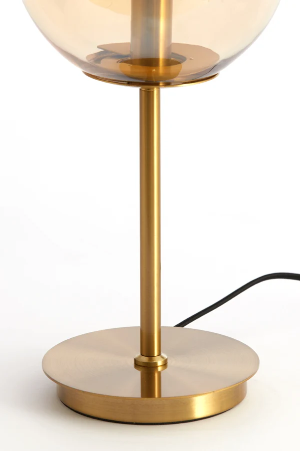 Table lamp E14 20x43 cm MEDINA glass amber+gold